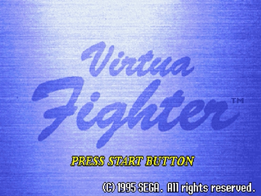 Virtua Fighter title screen for Sega Saturn